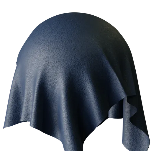 Dark Blue Distressed Leather