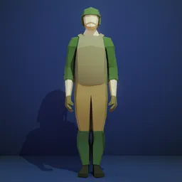 Low Poly Military Soldier