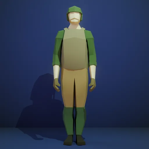 Low Poly Military Soldier