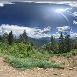 Green Forest  Mountain Cloud Sunshine