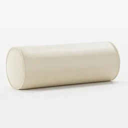 Realistic 3D cylinder pillow model for Blender, textured for detailed interior visualization.