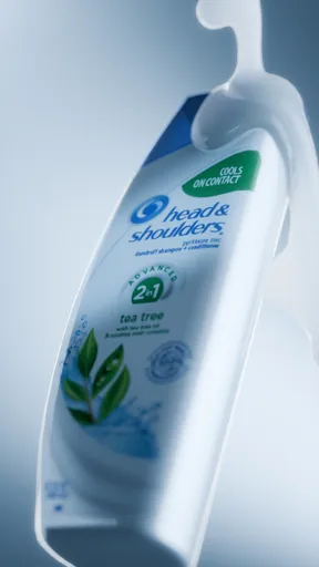 Gel Poured on Head & Shoulders Bottle