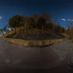 Autumn Roadside Hill HDRI