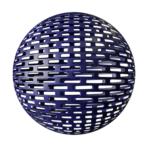 Blue Perforated Metal Grate