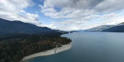 Lake and Mountain Landscape Clouds