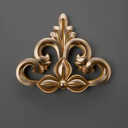 Detailed 3D classic ornament for Blender enhances project quality, ideal for intricate design work and scene detailing.