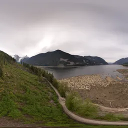 Mountain Lake Landscape Overcast