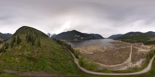 Mountain Lake Landscape Overcast