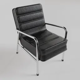 Leather Armchair Black