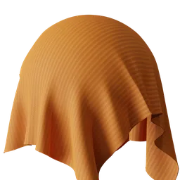 Orange Ribbed Fabric
