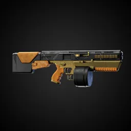 Futuristic Game-Ready Gun + 4k Textures | Blenderkit Series