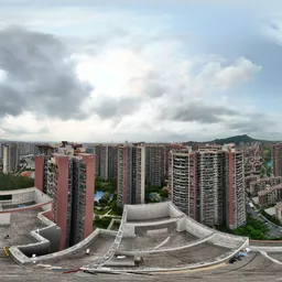 Rooftop bluesky clouds