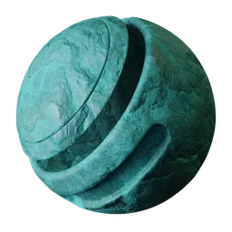 Turquoise Chiseled Stone