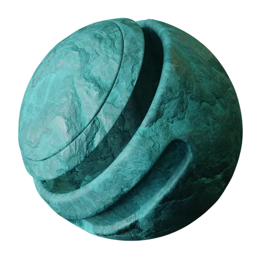 Turquoise Chiseled Stone