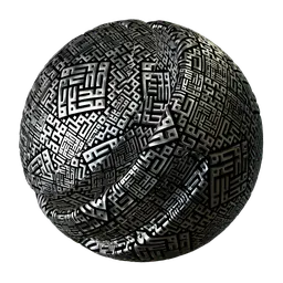 Metallic Tribal Ornament with Emission