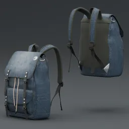 Vintage Backpack Denim