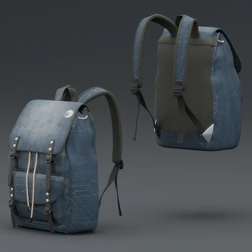 Vintage Backpack Denim