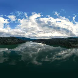 Aerial Canadian Landscape Cloudy Sky