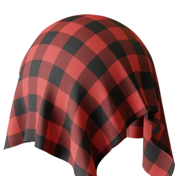 Red and Black Buffalo Plaid Fabric