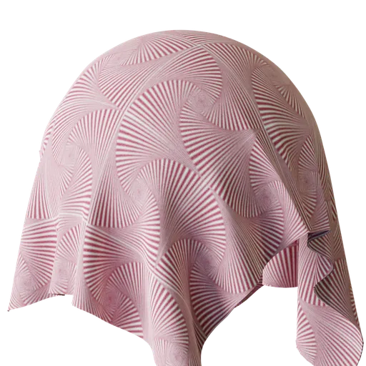 High-resolution PBR red fanfabric texture for 3D modeling in Blender, seamless 4K fabric material.