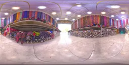 Colorful Fabric Market Interior