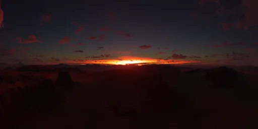 Dark Twilight Red Sky Canyons