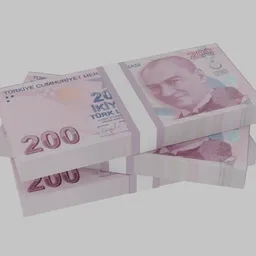 Stack of Turkish Money