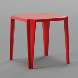Plastic Monobloc Table Red