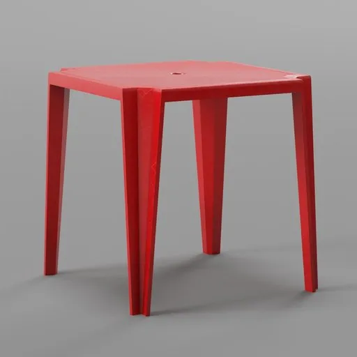 Plastic Monobloc Table Red