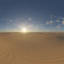 Sand Dunes Desert Sunny Sunset