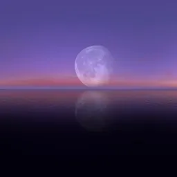 The moon at dusk