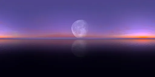 The moon at dusk