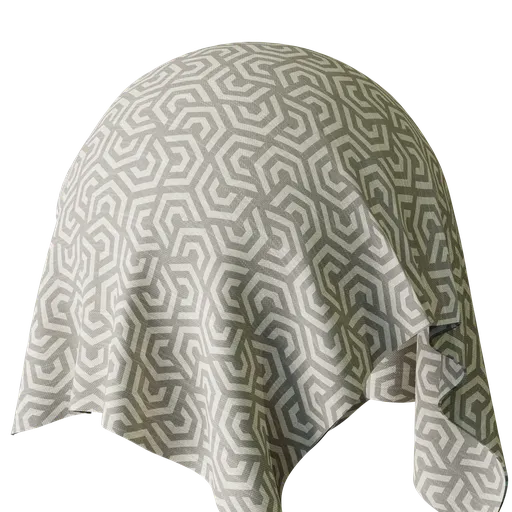 High-quality PBR drapery texture with intricate pattern for realistic cloth rendering in 3D software.
