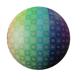 High-resolution grid patterned UV tester PBR material for Blender 3D, ideal for UV mapping accuracy checks.