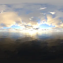 Sunset yellow light warm cloud 16k