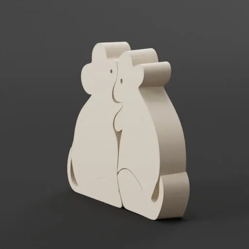 Detailed 3D wooden mouse model showcasing intricate design details, perfect for Blender 3D artists.
