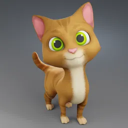 Adorable Rigged Cartoon Cat