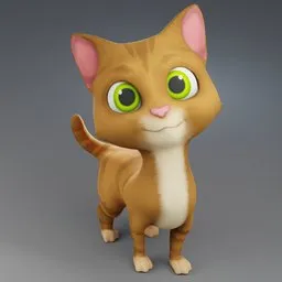 Adorable Rigged Cartoon Cat