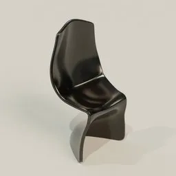 Modern Curved Black Chair