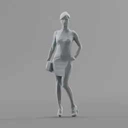 Lowpoly Female Standing