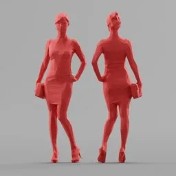 Lowpoly Female Standing