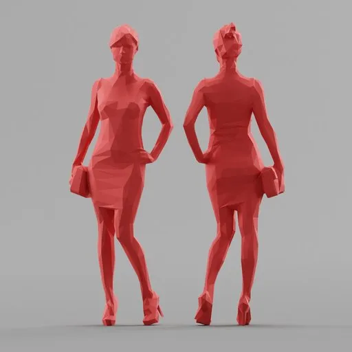 Lowpoly Female Standing
