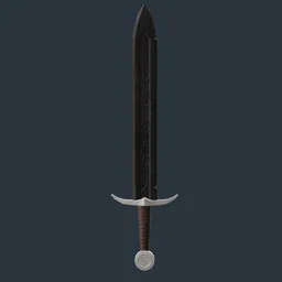 Engraved Medieval Sword Steel