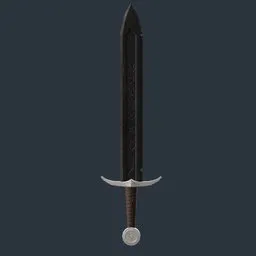 Engraved Medieval Sword Steel