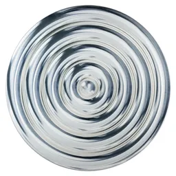 Ripple Silver Round Carpet
