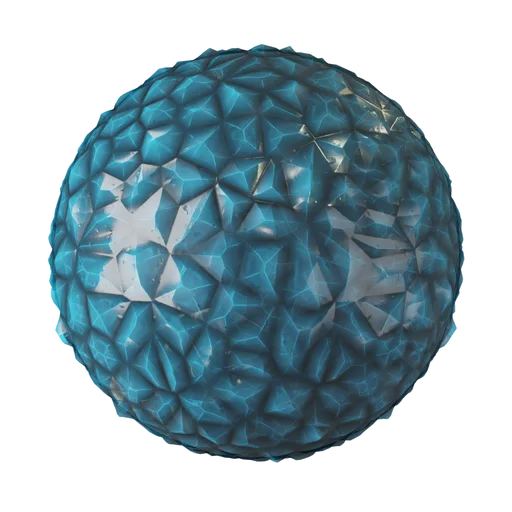 Blue crystal glass
