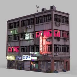 Cyberpunk Asian Towerblock