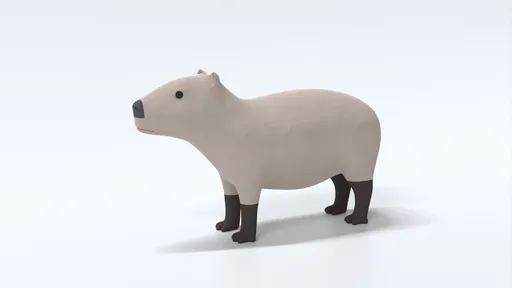 Stylized capybara 3D model, optimized for Blender, quad mesh, suitable for animation and CG visualization.