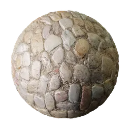 2K PBR textured stone floor material with displacement for 3D rendering in Blender. Suitable for architectural visualization.