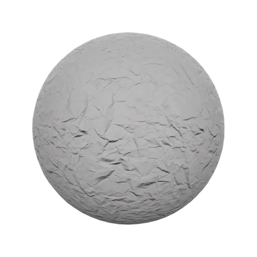 High-resolution 2K wrinkled paper texture for realistic PBR material in 3D modeling and Blender.